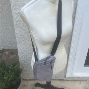 Travelon World Travel Essential Grey Slim Anti Theft Crossbody Bag